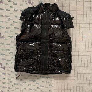 Amiri Smooth Grain Black Down Vest